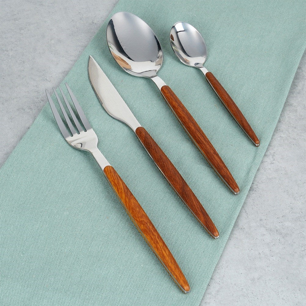 Steel cutlery set, 16 pieces