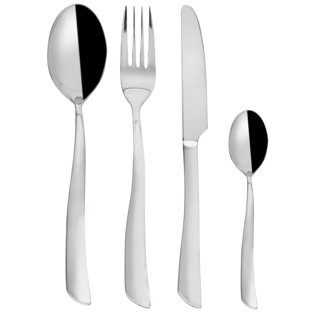 Steel cutlery set for 6 people, 24 pieces