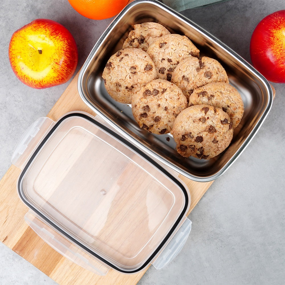 Steel food container with lid and seal 1.25 l