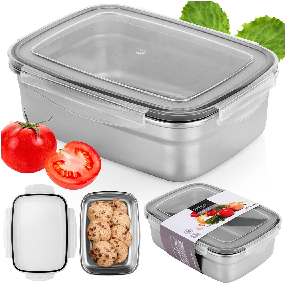 Steel food container with lid and seal 1.25 l