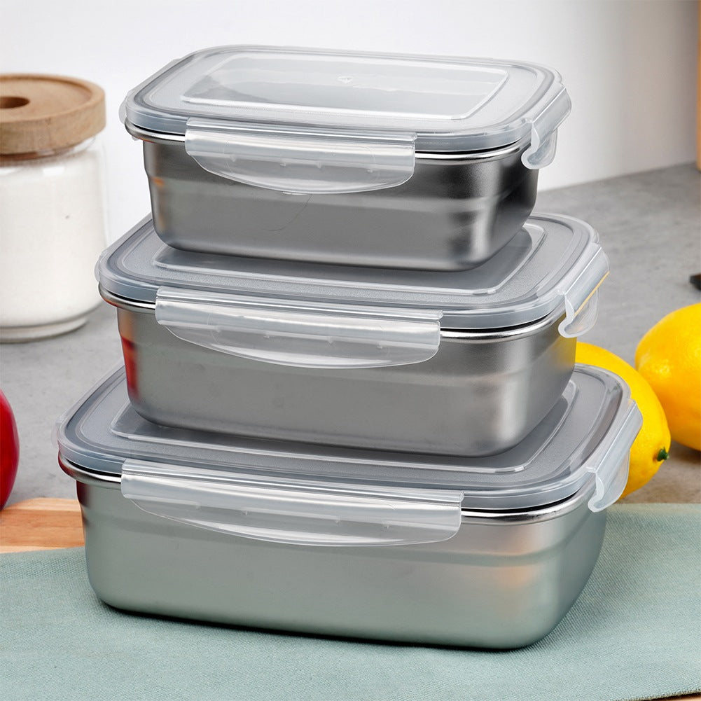 Steel food container with lid and seal 1.25 l