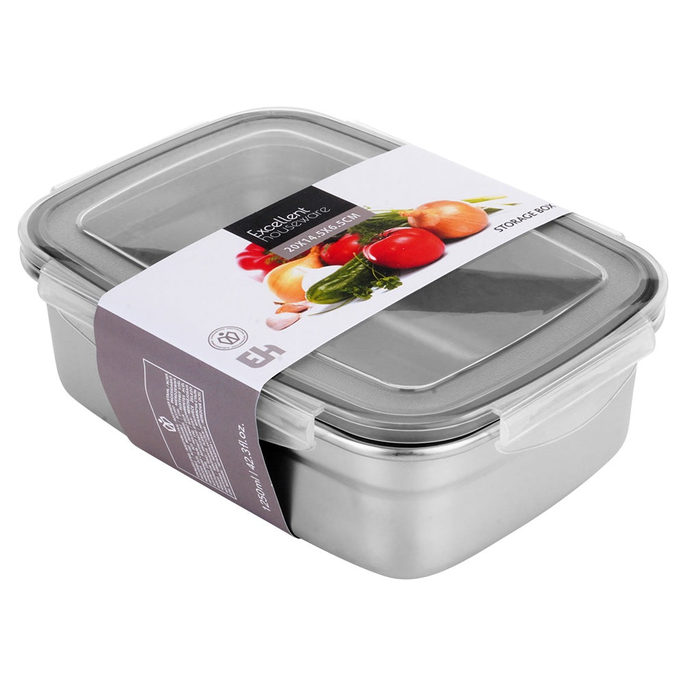 Steel food container with lid and seal 1.25 l
