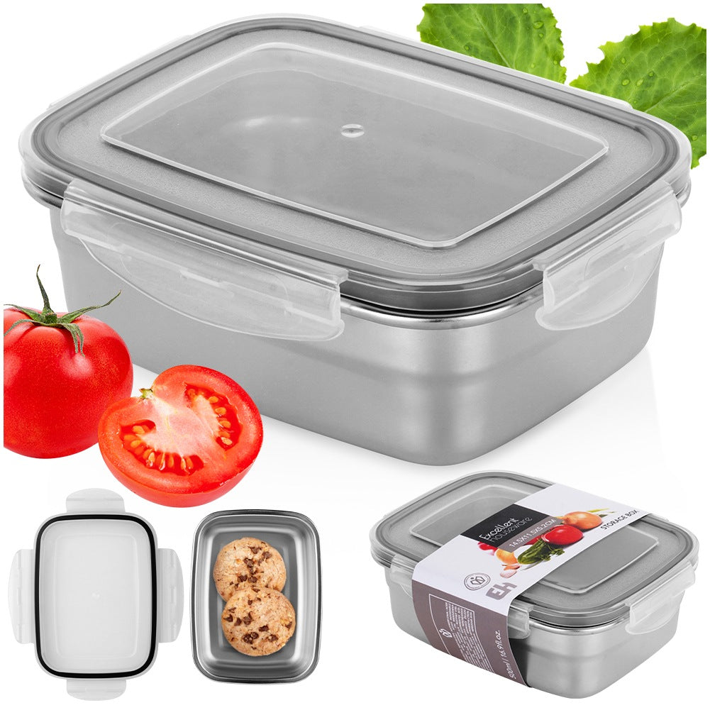Steel food container with lid and seal 500 ml