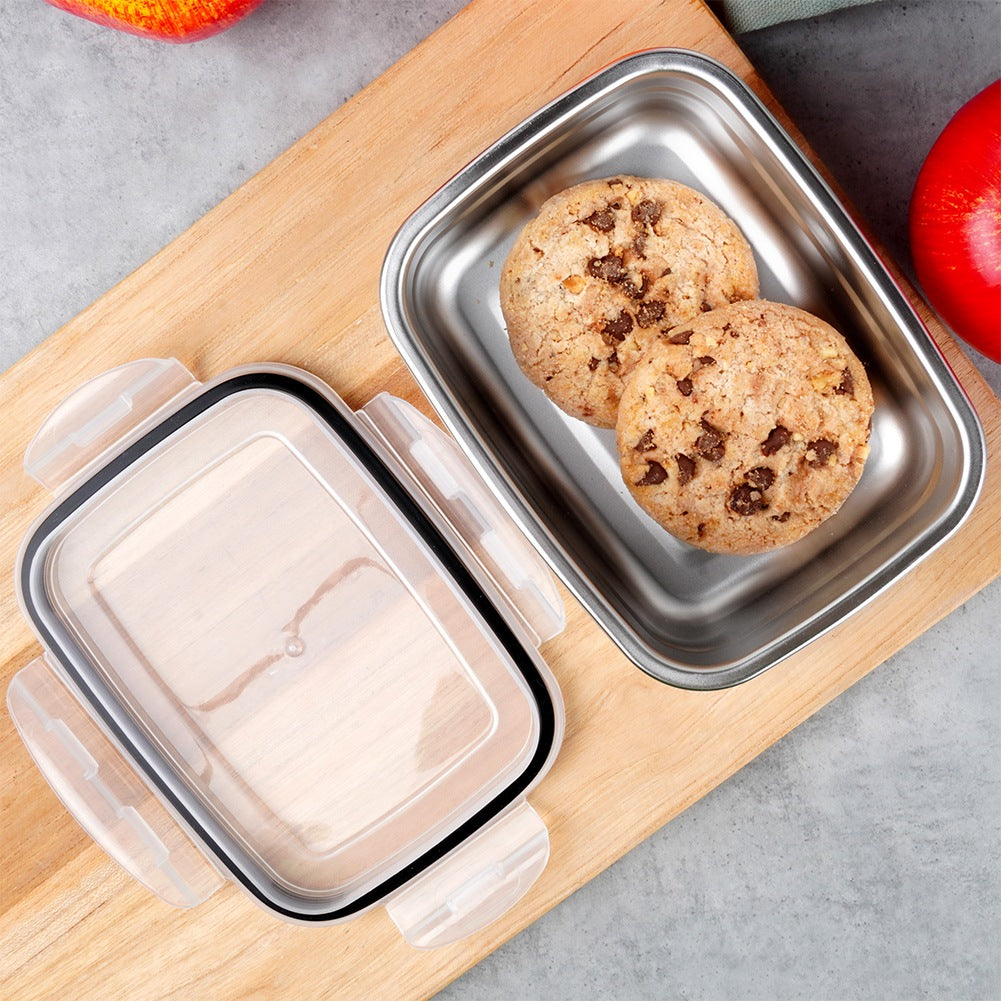 Steel food container with lid and seal 500 ml