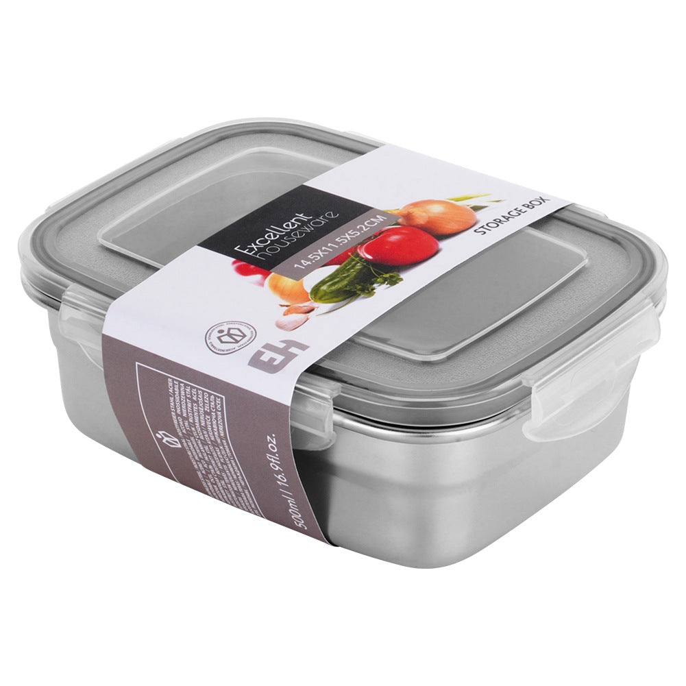 Steel food container with lid and seal 500 ml