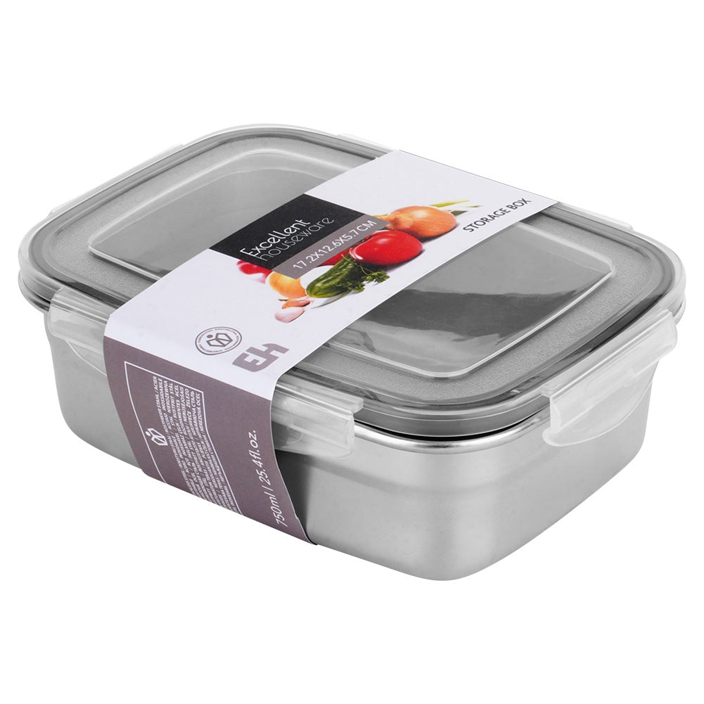 Steel food container with lid and seal 700 ml