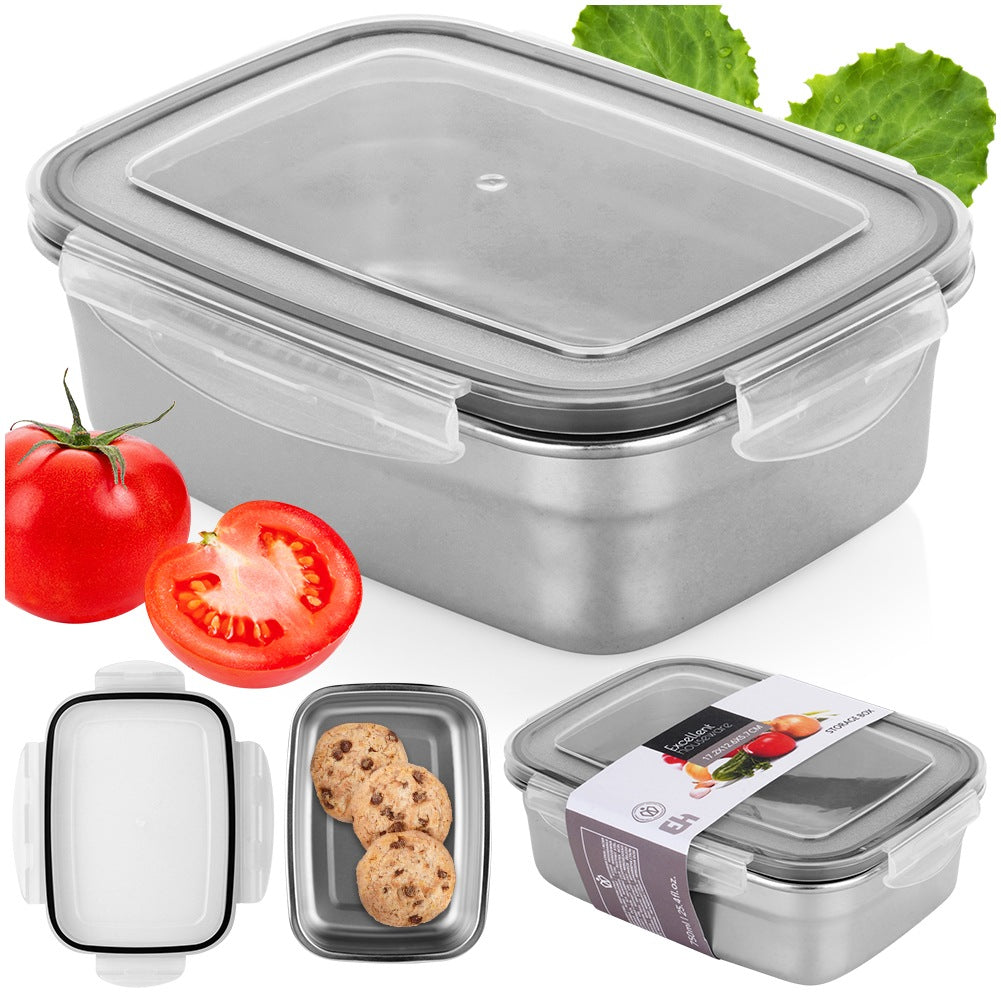 Steel food container with lid and seal 700 ml