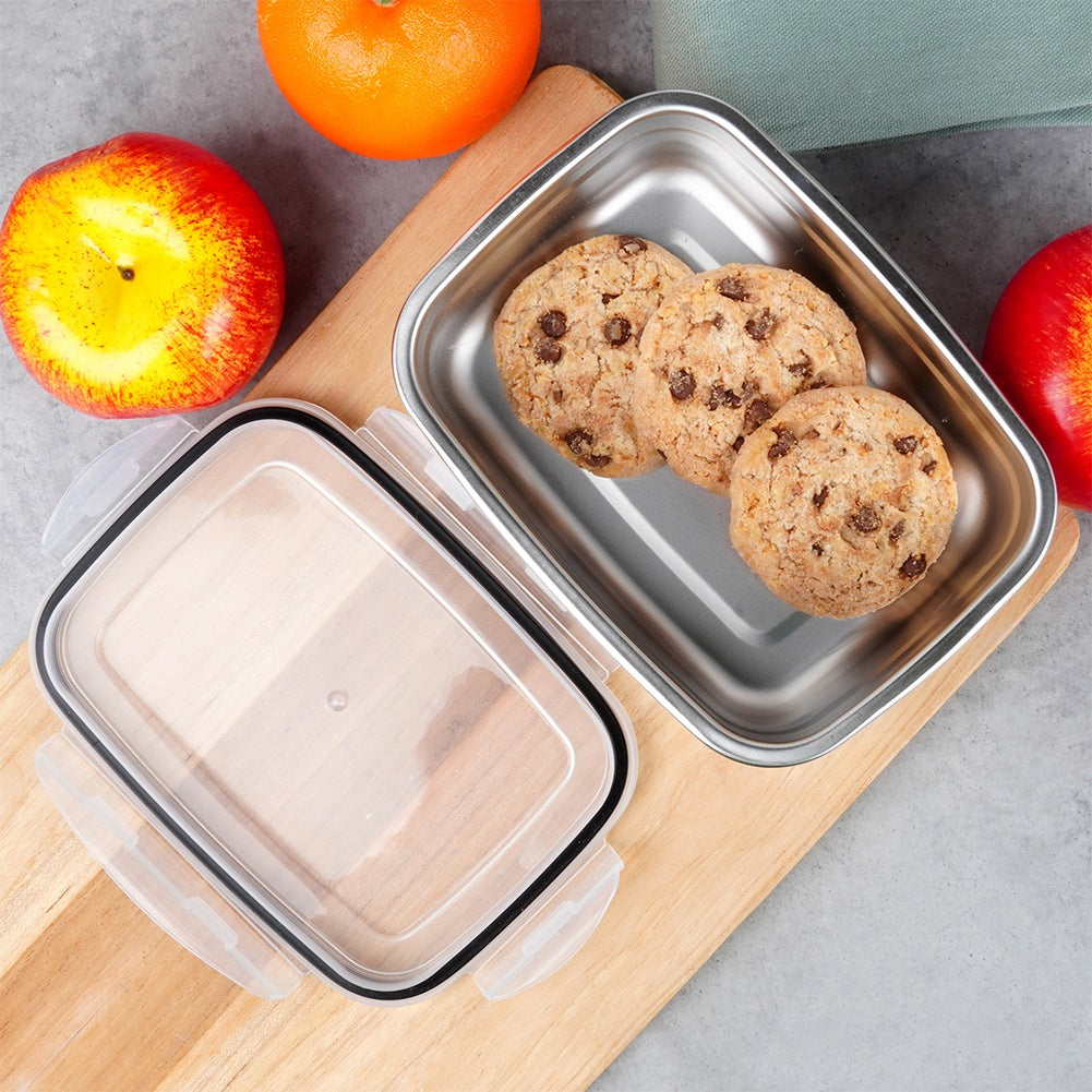 Steel food container with lid and seal 700 ml