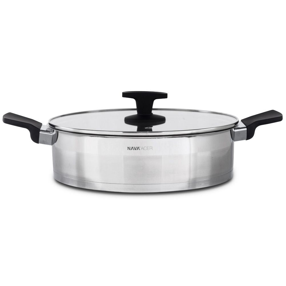 Steel frying pan with glass lid ACER 28 cm, 4.7 l