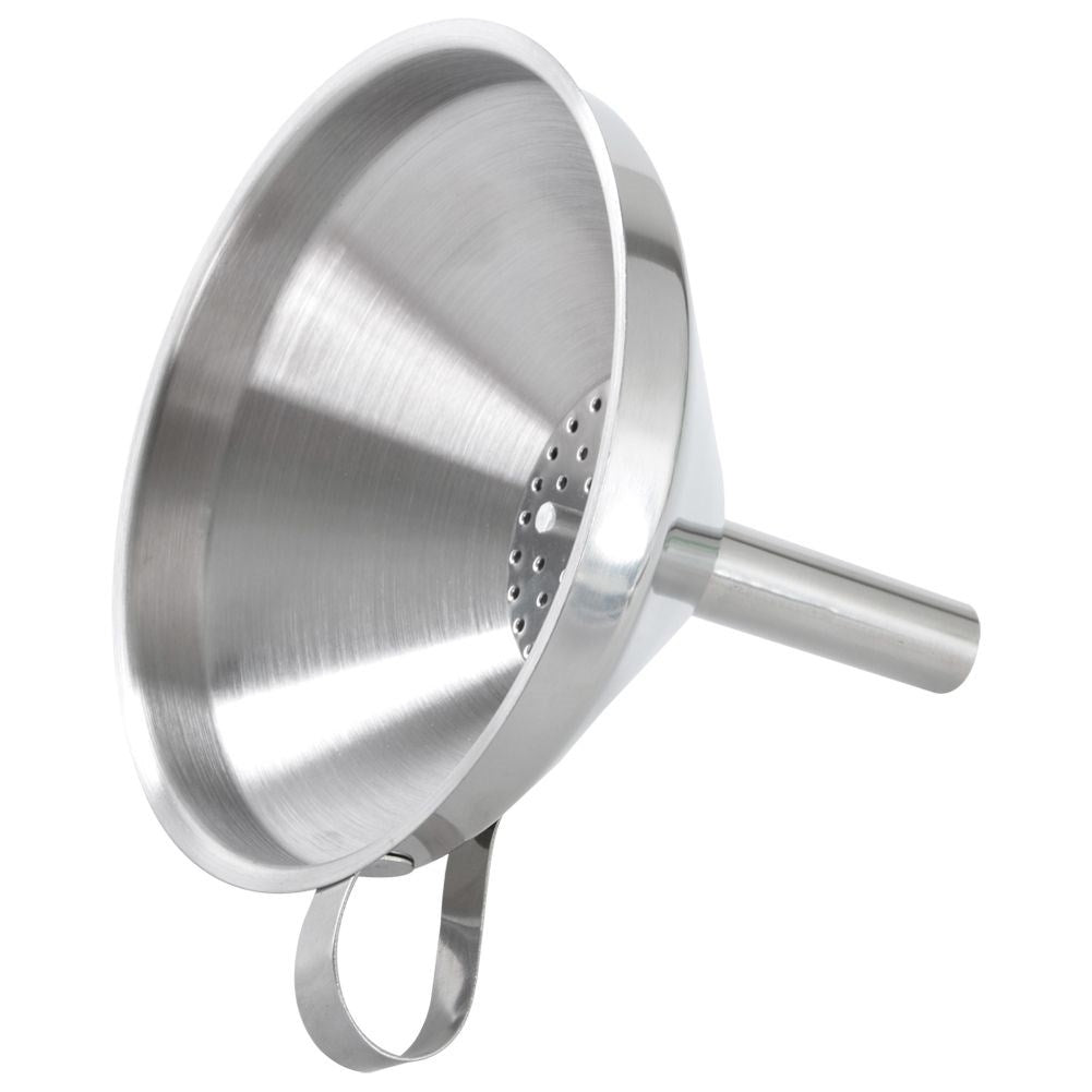 Steel funnel with strainer - 12.5 cm diameter