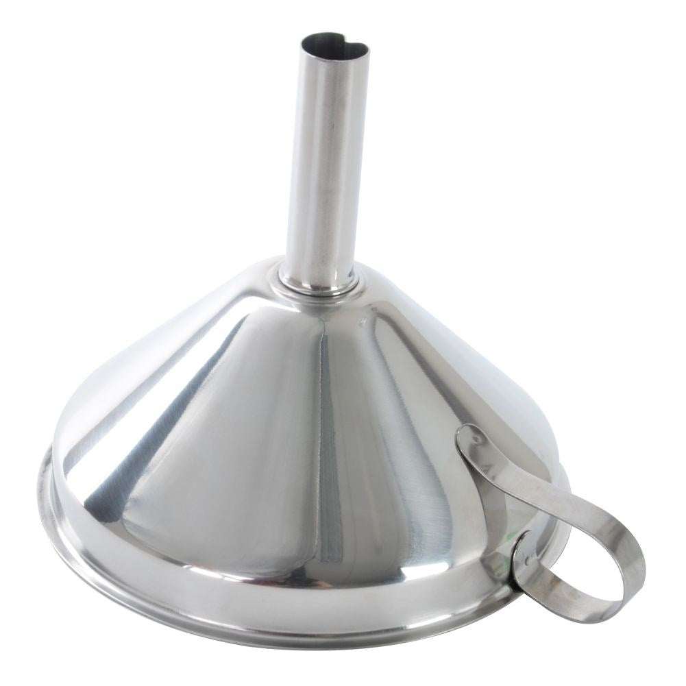 Steel funnel with strainer - 12.5 cm diameter