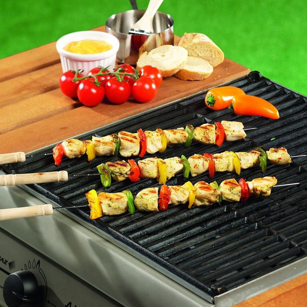 Steel grill skewers: Perfect for vegetables and meat