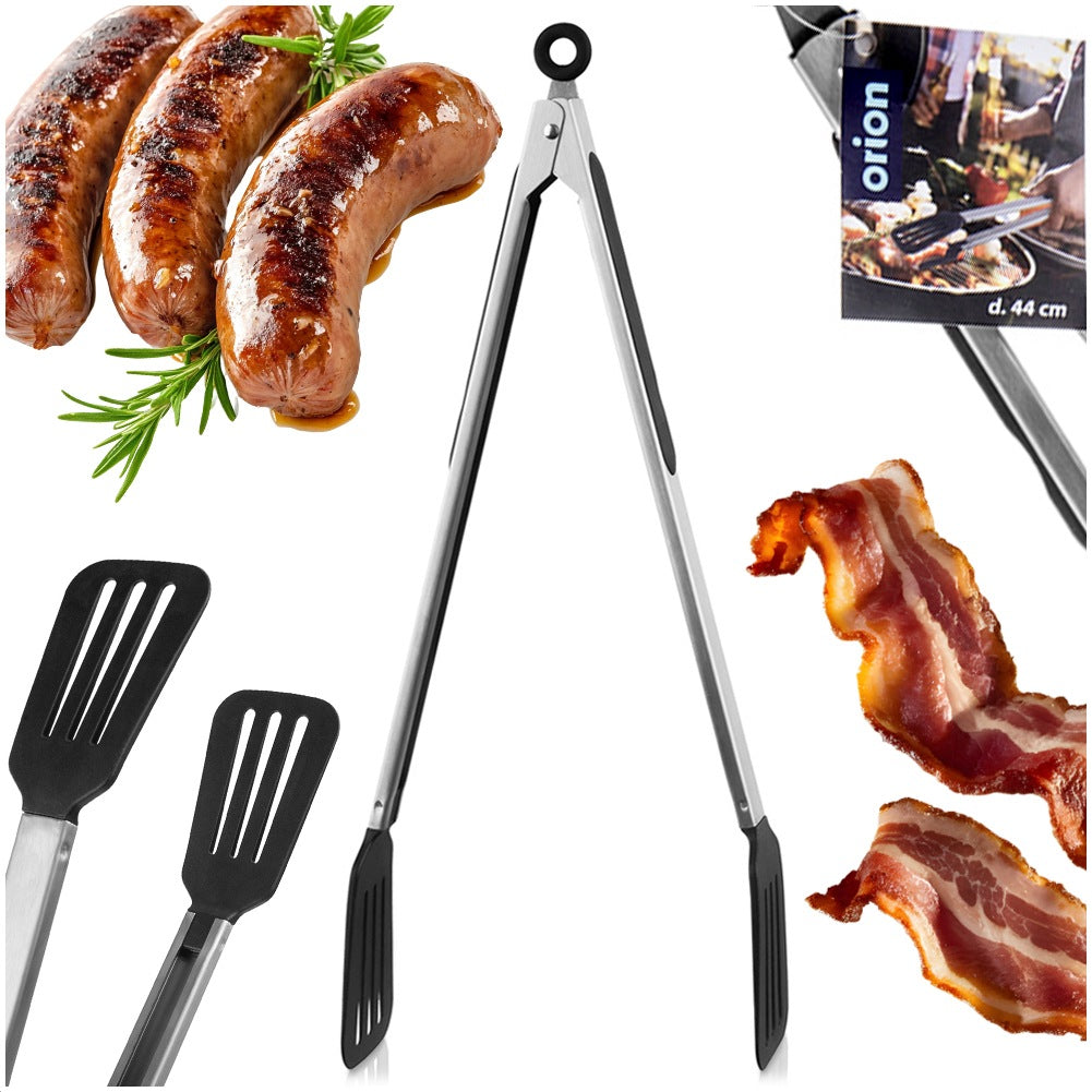 Steel grill tongs 44 cm