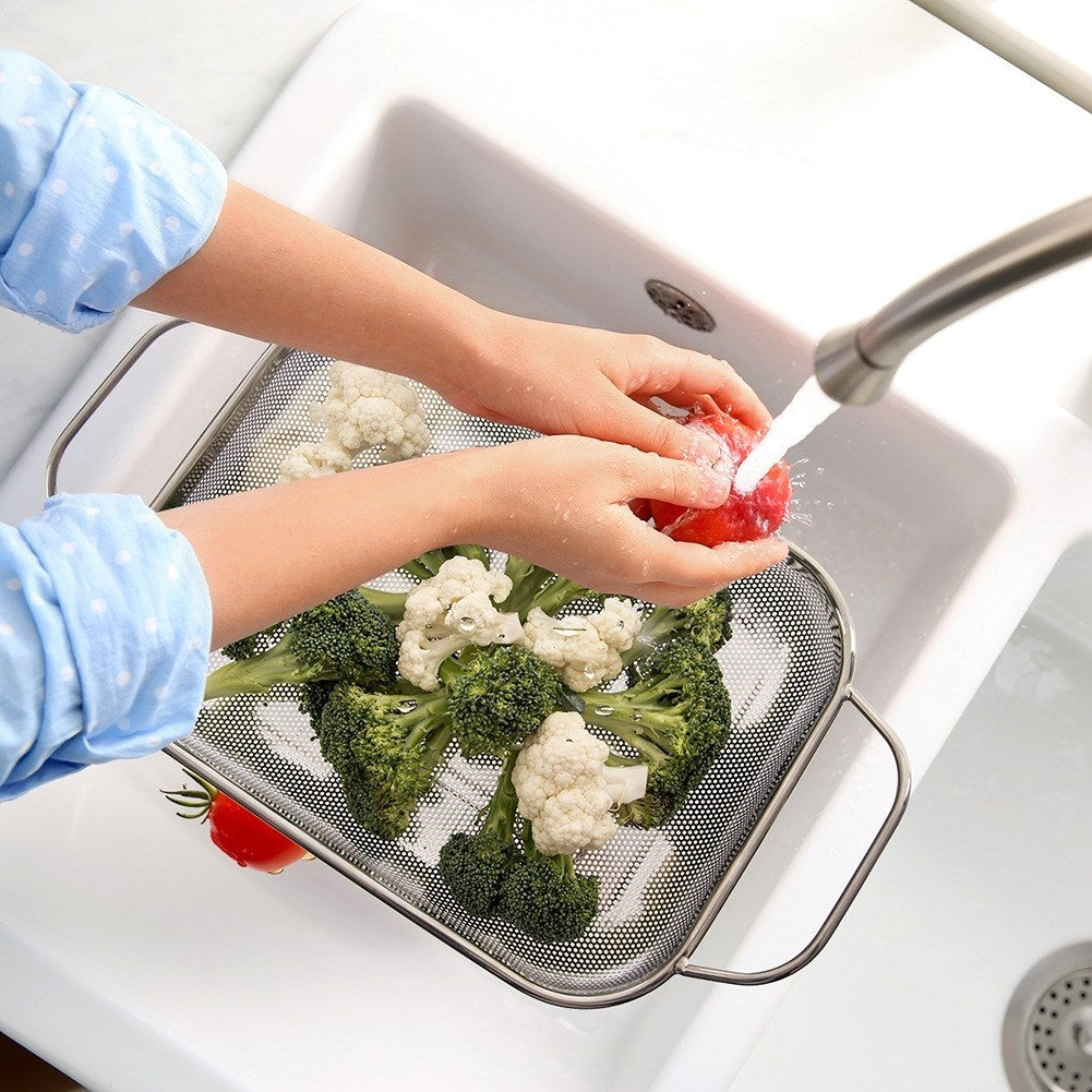 Steel kitchen strainer ANETT 43x25x9 cm