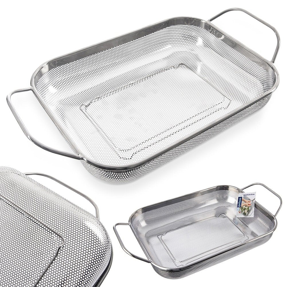 Steel kitchen strainer ANETT 43x25x9 cm
