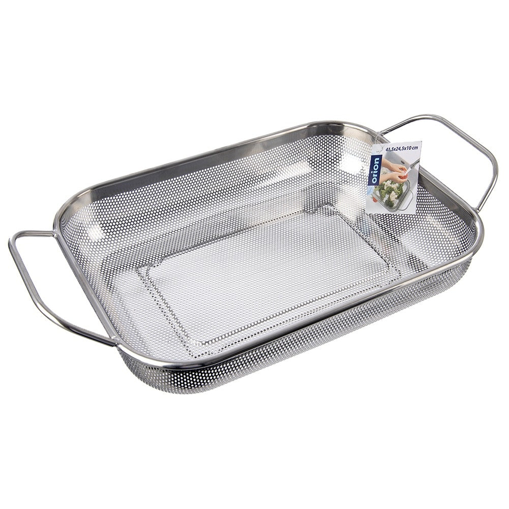 Steel kitchen strainer ANETT 43x25x9 cm