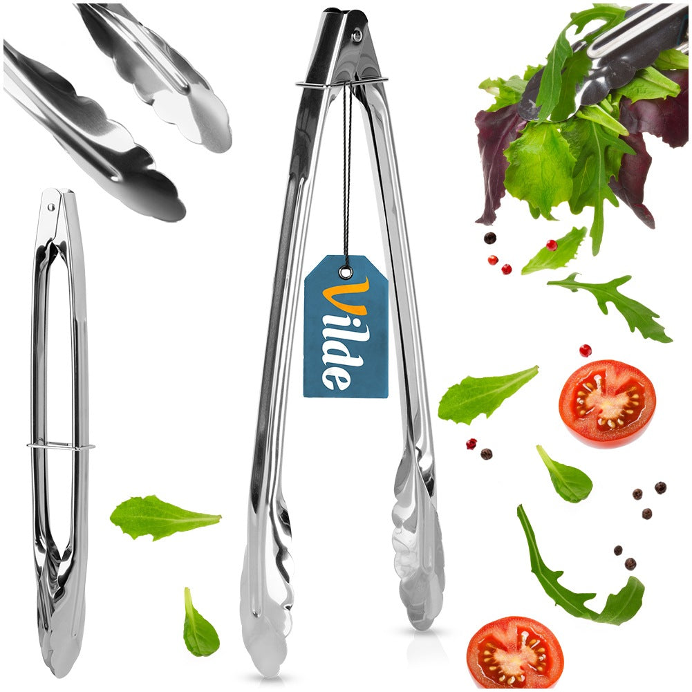 Steel kitchen tongs 30 cm