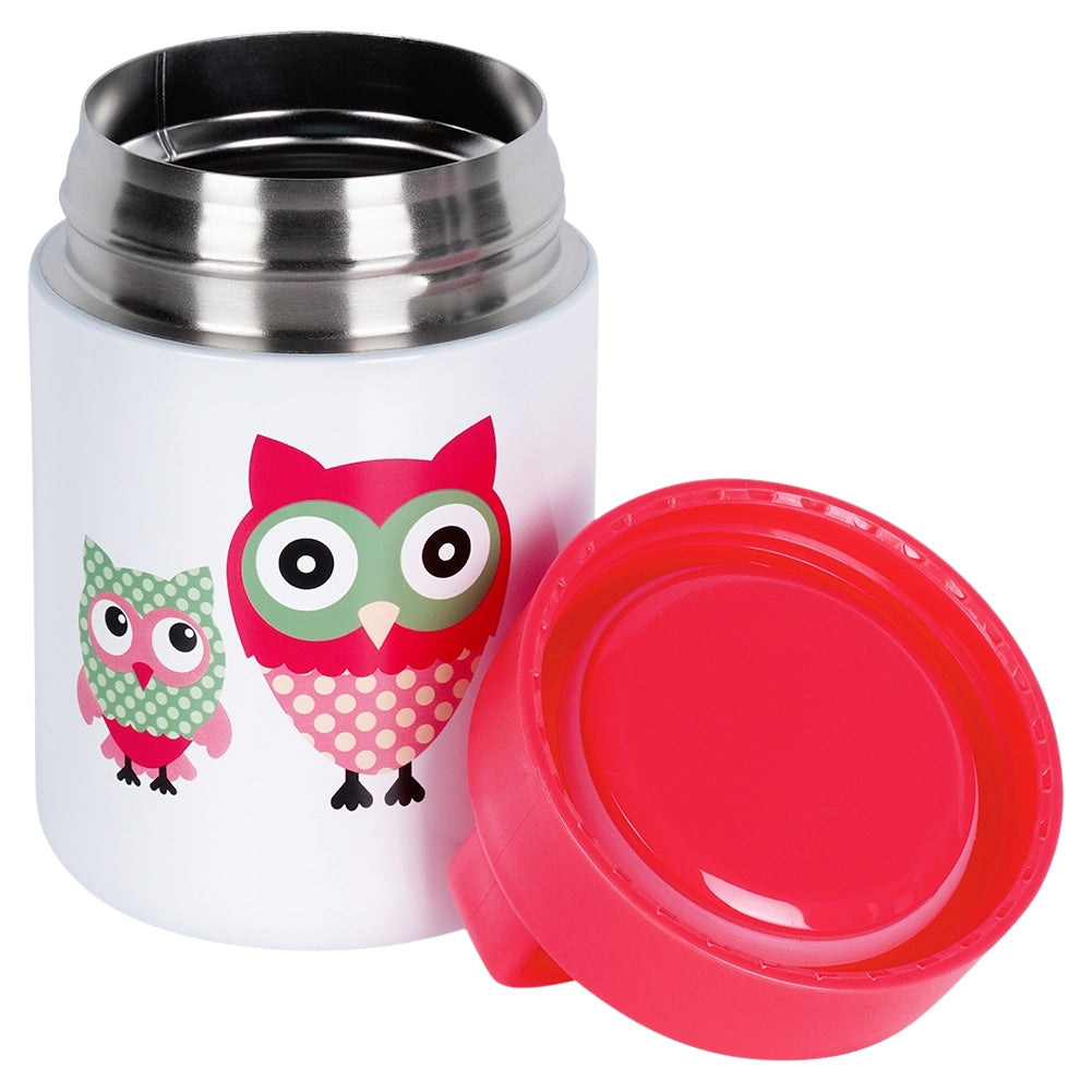 Steel lunch thermos OWL 450 ml