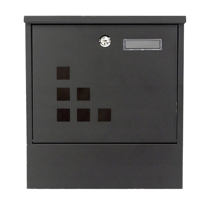 Steel mailbox, newspaper holder