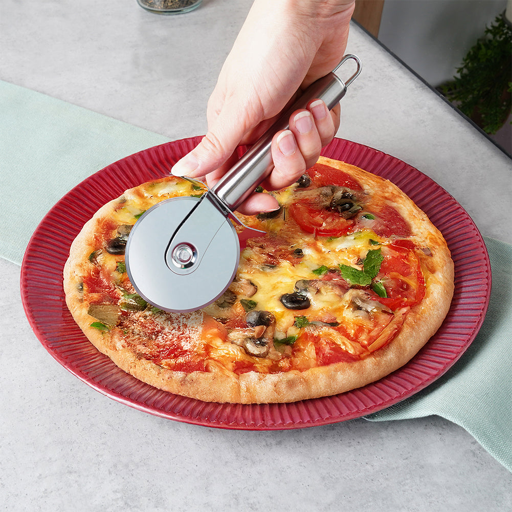 Steel pizza cutter 19 cm