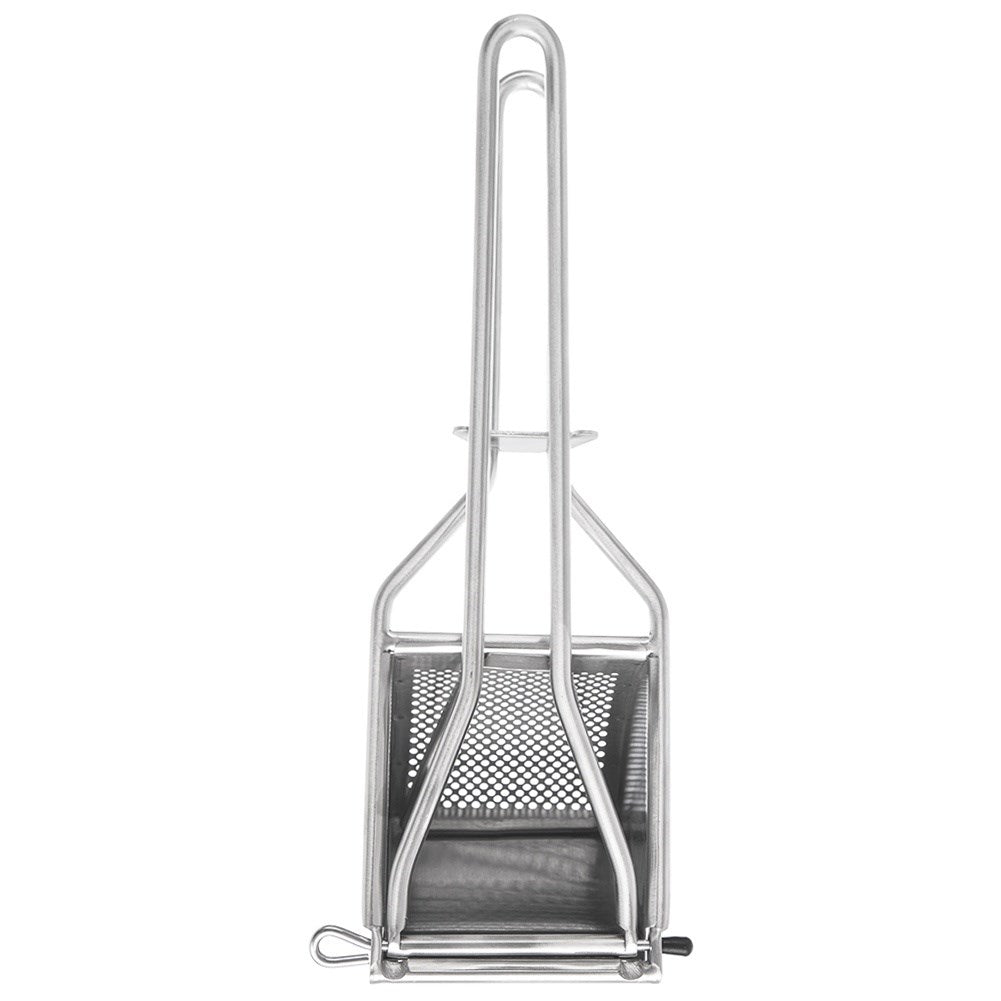Steel potato press