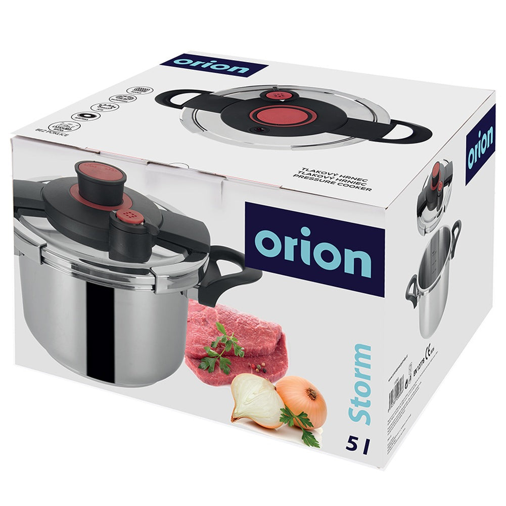Steel pressure cooker with automatic closing STORM 5 l
