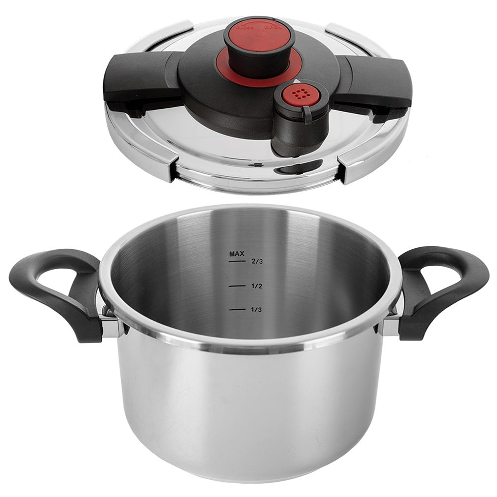 Steel pressure cooker with automatic closing STORM 5 l