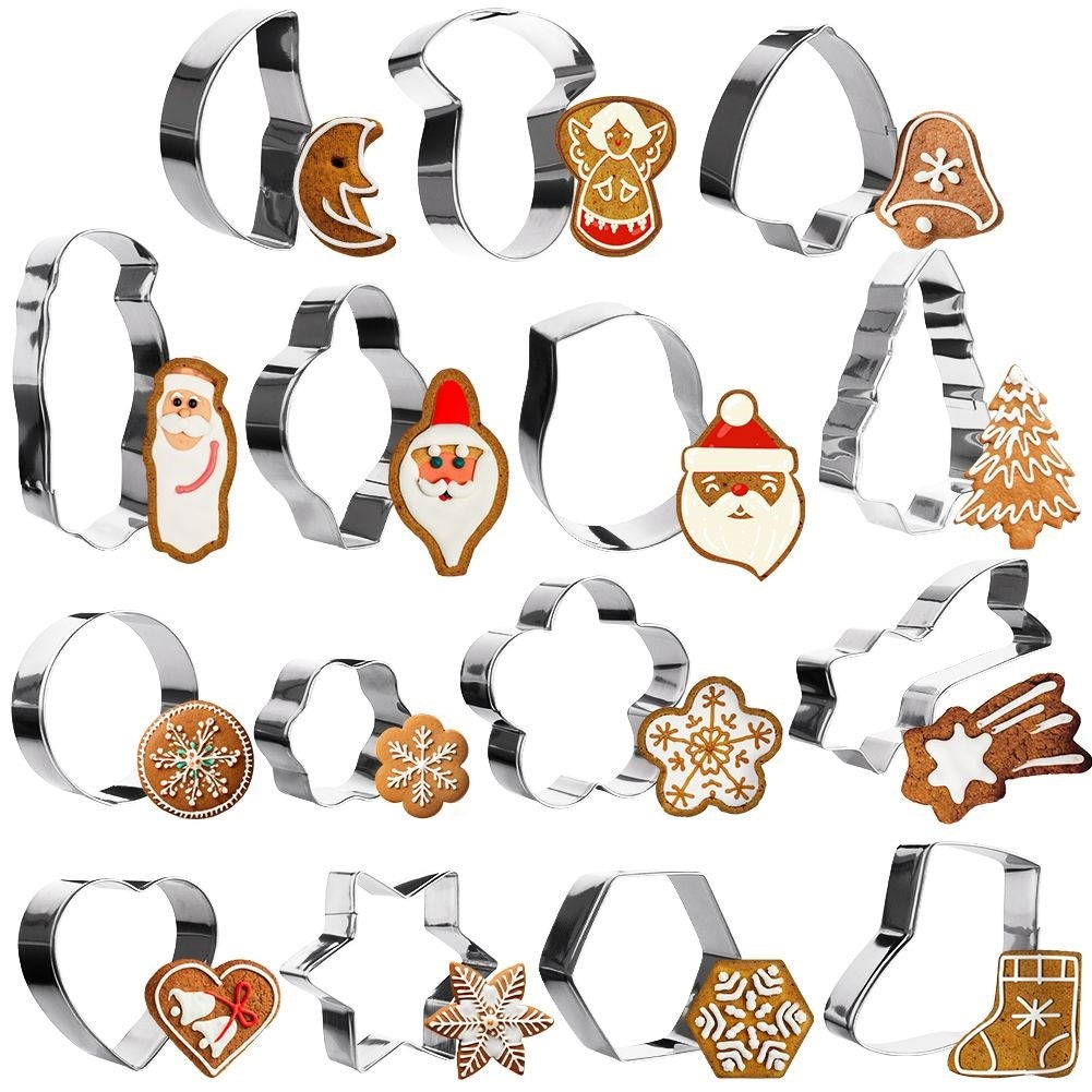 Steel punches for Christmas cookies: 15 different Christmas-inspired shapes