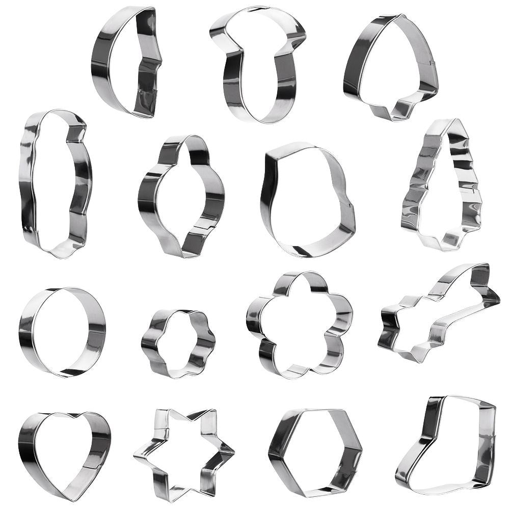 Steel punches for Christmas cookies: 15 different Christmas-inspired shapes