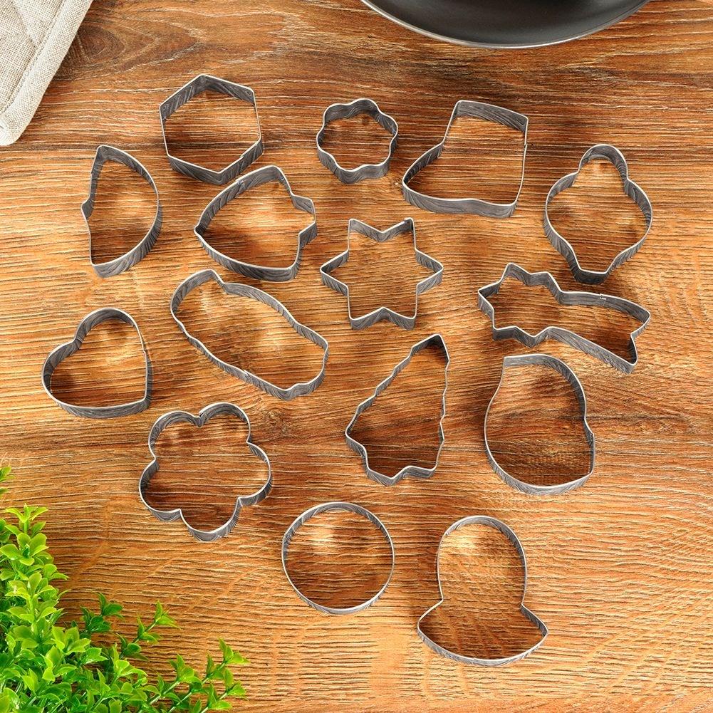 Steel punches for Christmas cookies: 15 different Christmas-inspired shapes