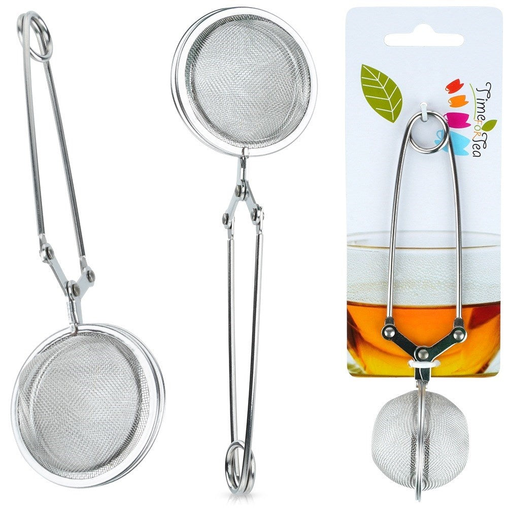 Steel tea strainer 5x16 cm