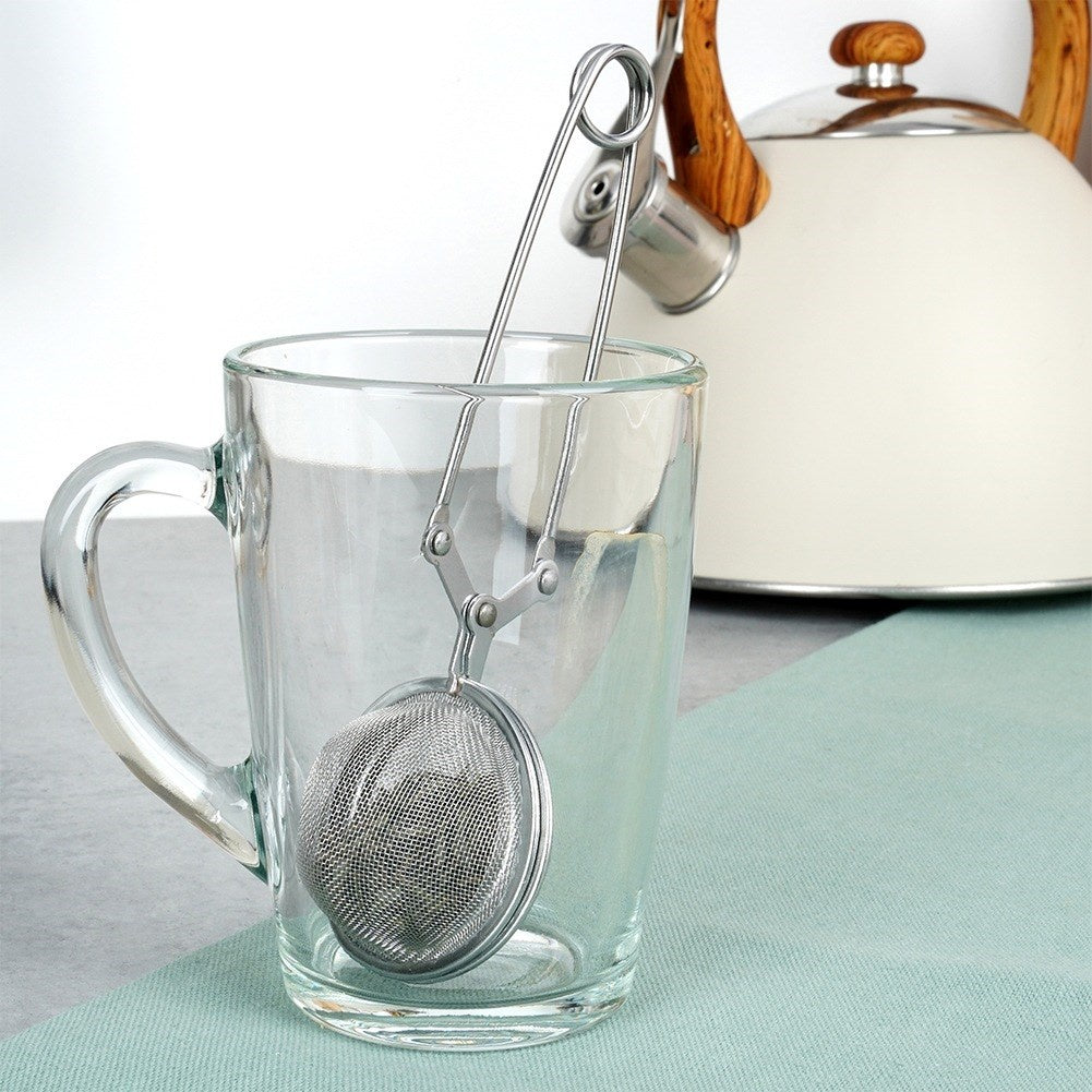 Steel tea strainer 5x16 cm