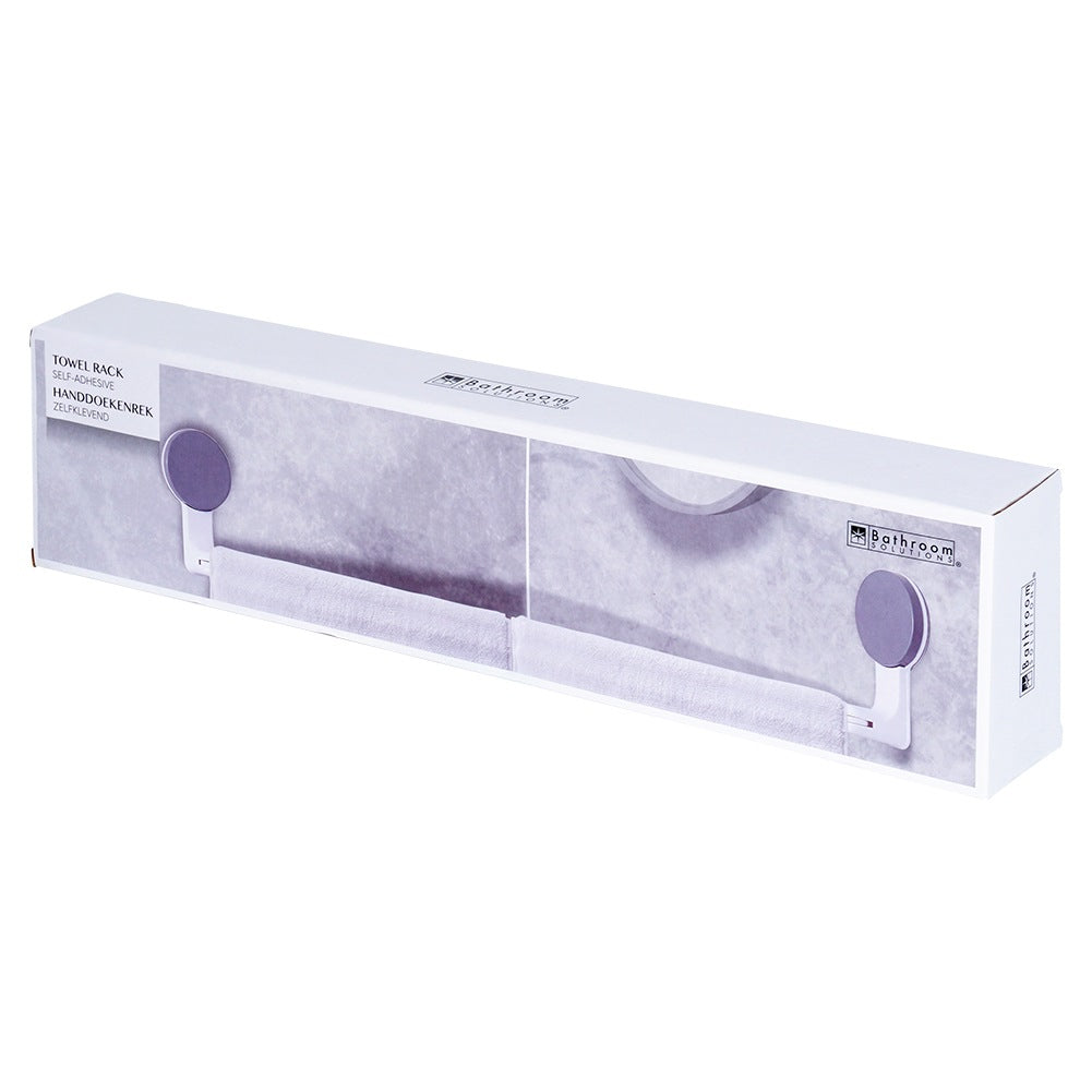 Steel towel rack with suction cups