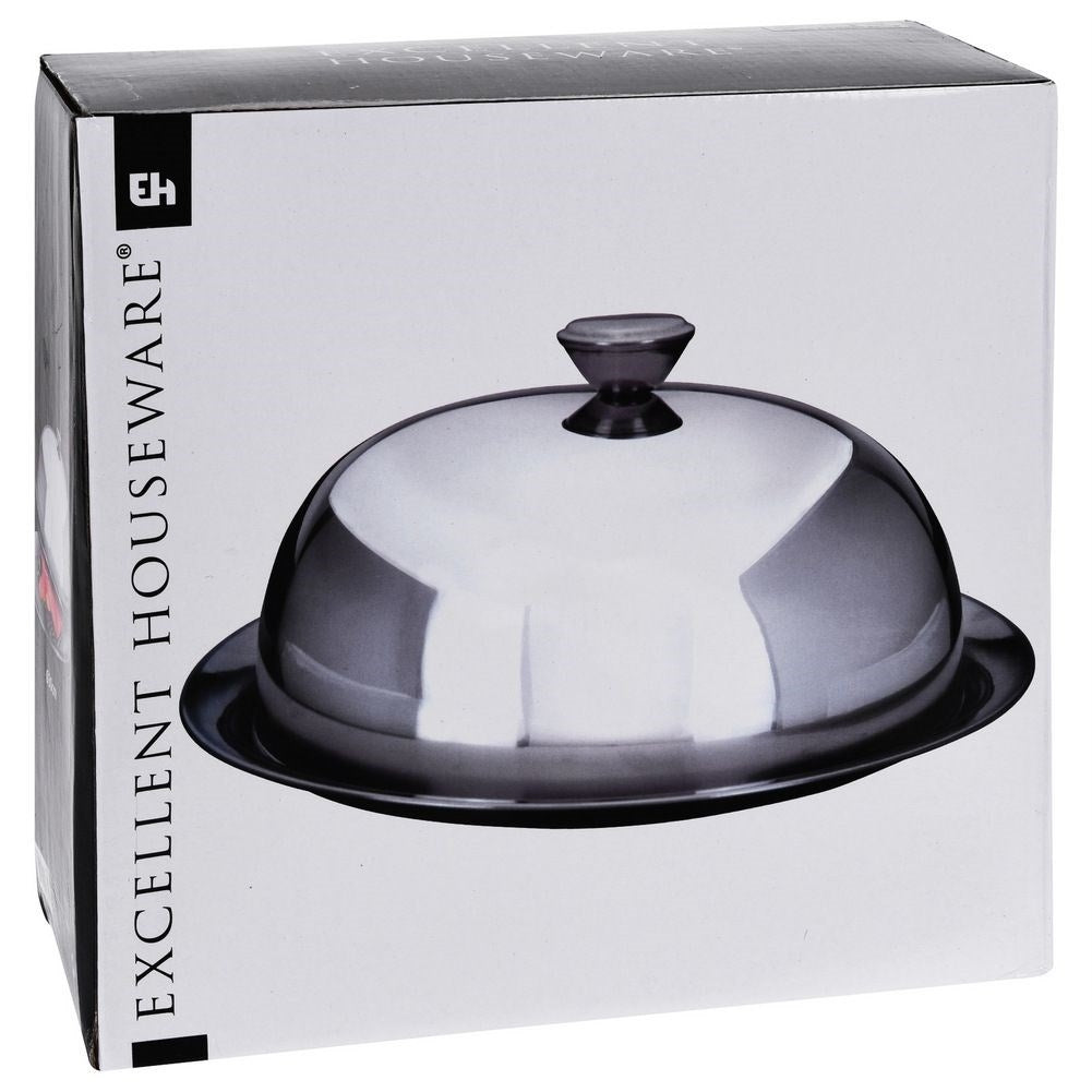 Steel tray 26 cm with lid - Perfect for serving