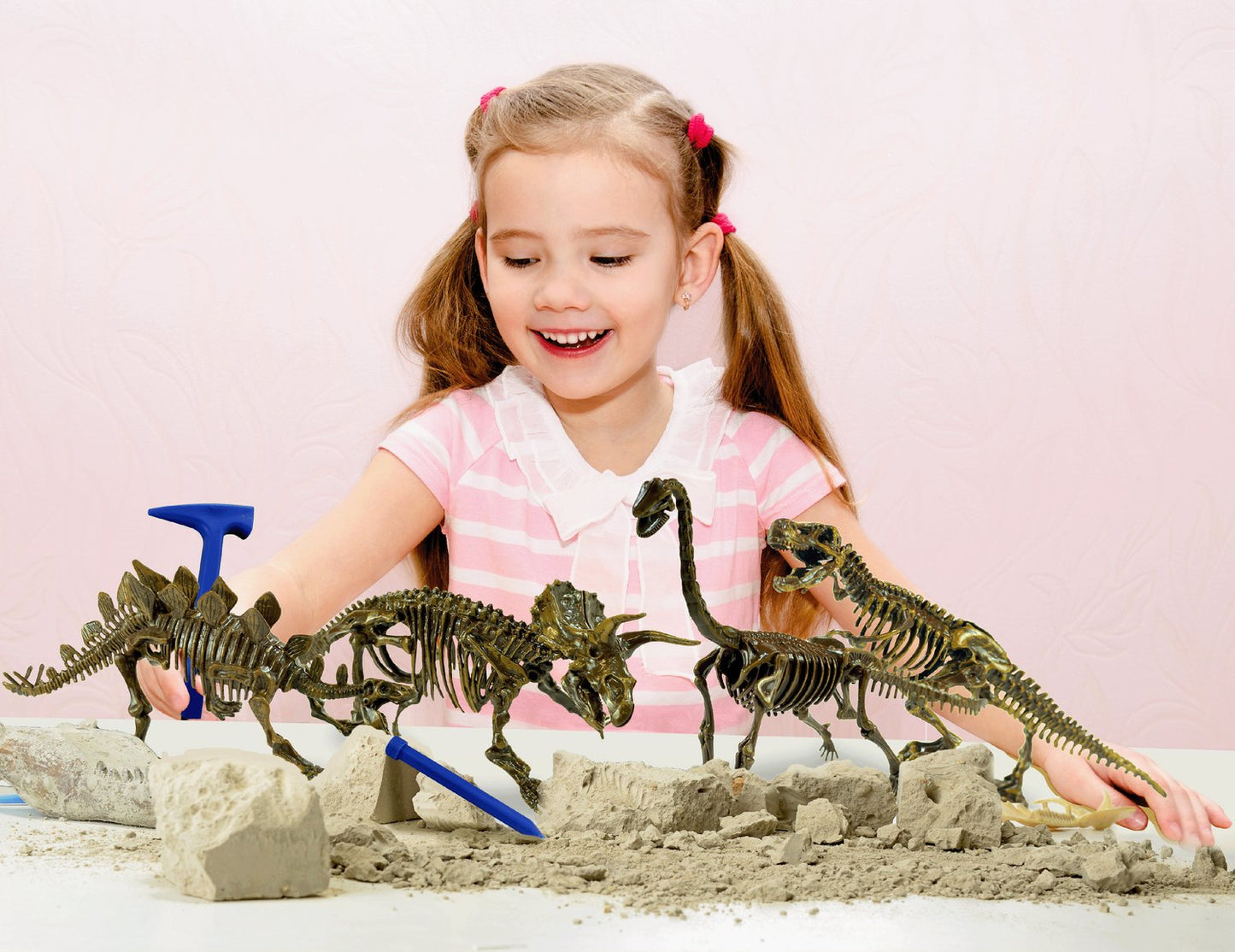 Dinosaur Fossil Excavation Kit, 4-in-1 STEM Toy, Ages 6+