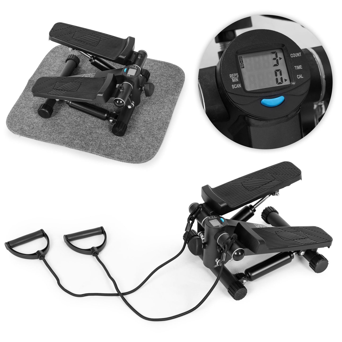 Stepper with Expanders, Counter Display for Fitness