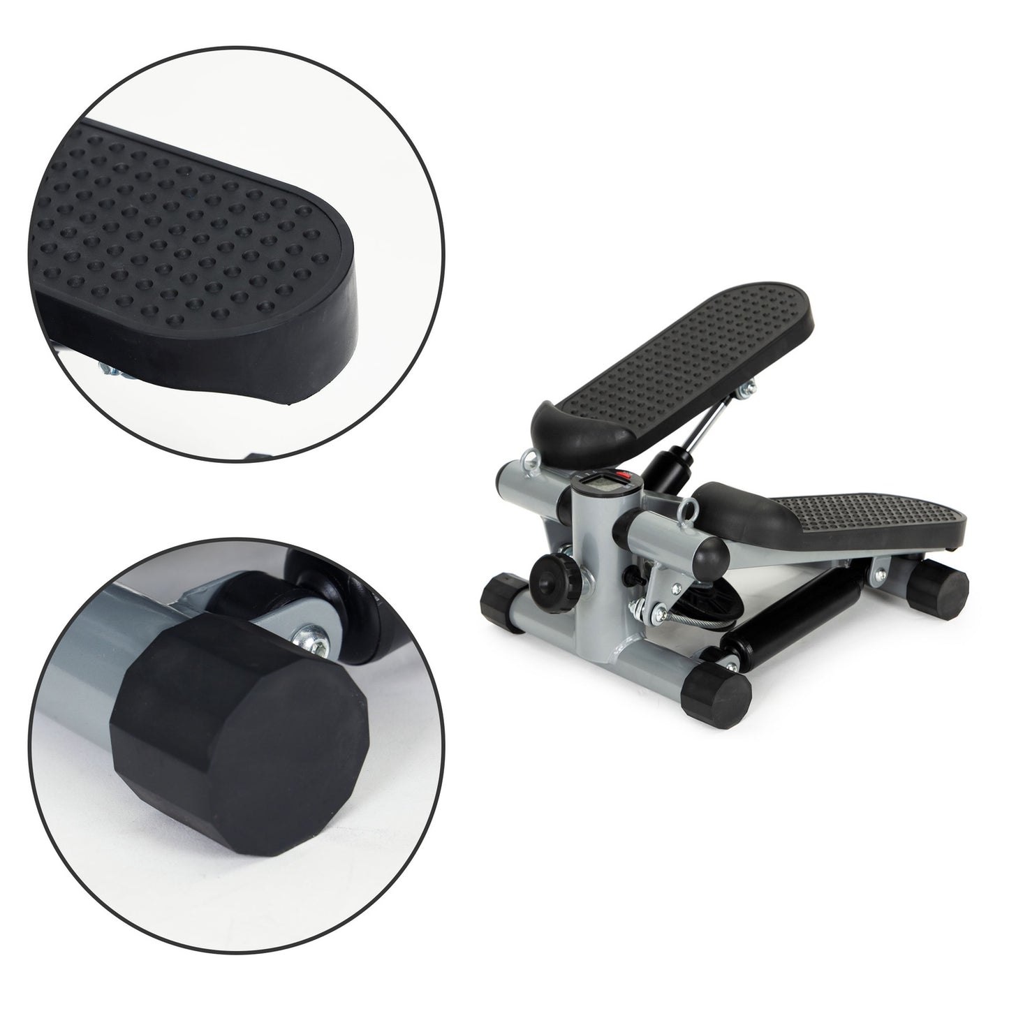 Stepper with a counter with links for fitness exercises