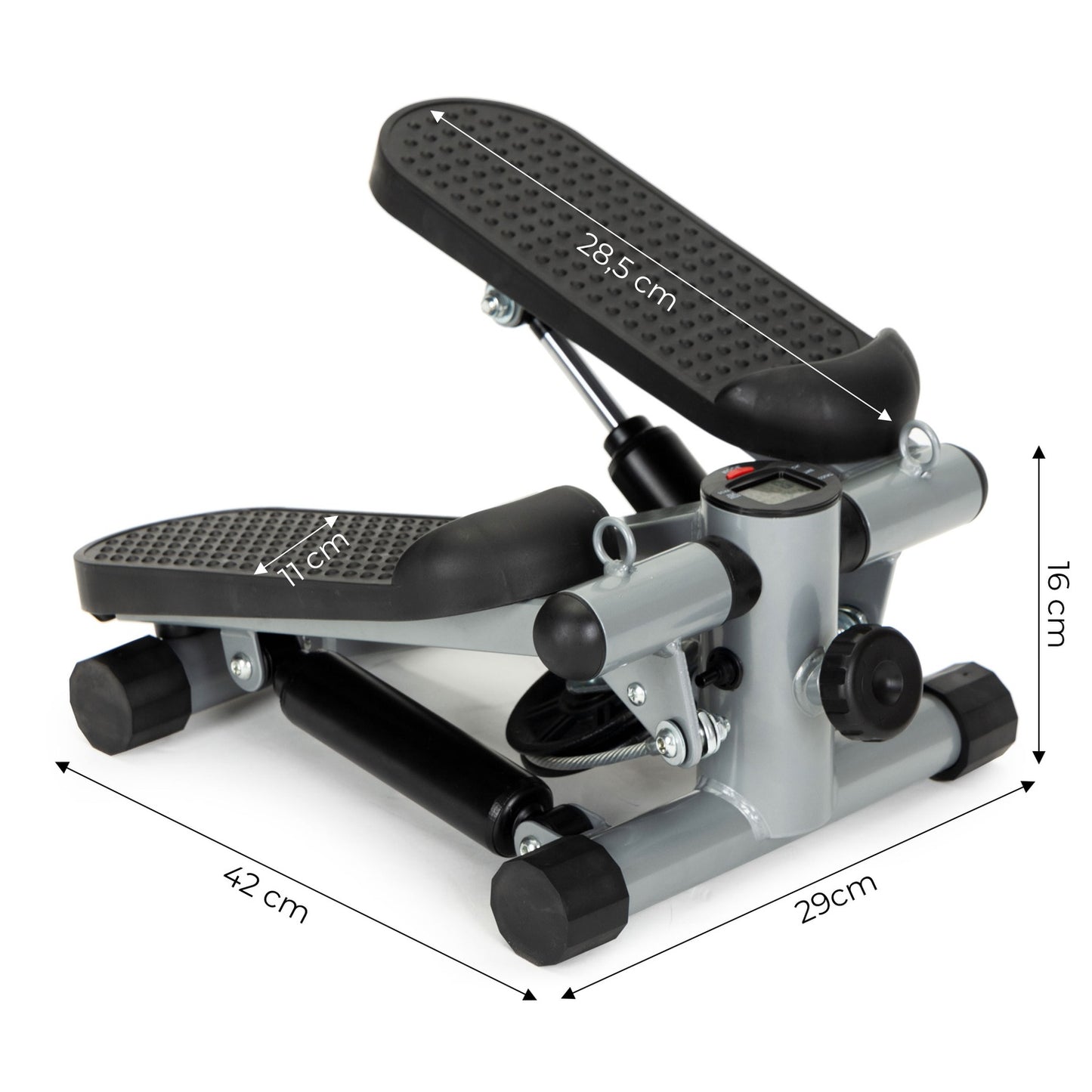 Stepper with a counter with links for fitness exercises