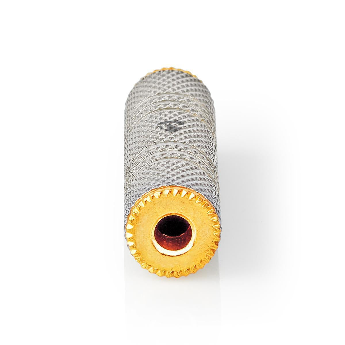Stereo Audio Adapter | 3.5 mm Female | 3.5 mm Female | Gold Plated | Straight | Aluminum | Gold / Metal | 1 pc. | Carton with covered window