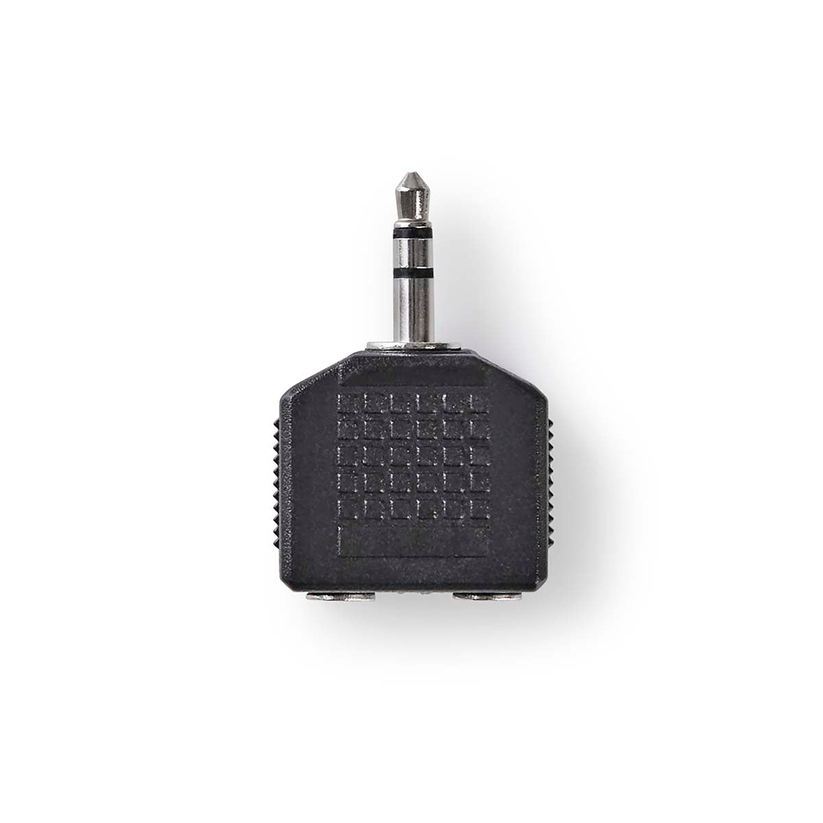 Stereo Audio Adapter | 3.5 mm Male | 2x 3.5 mm, Female | Nickel plated | Straight | ABS | Black | 1 pc. | Box