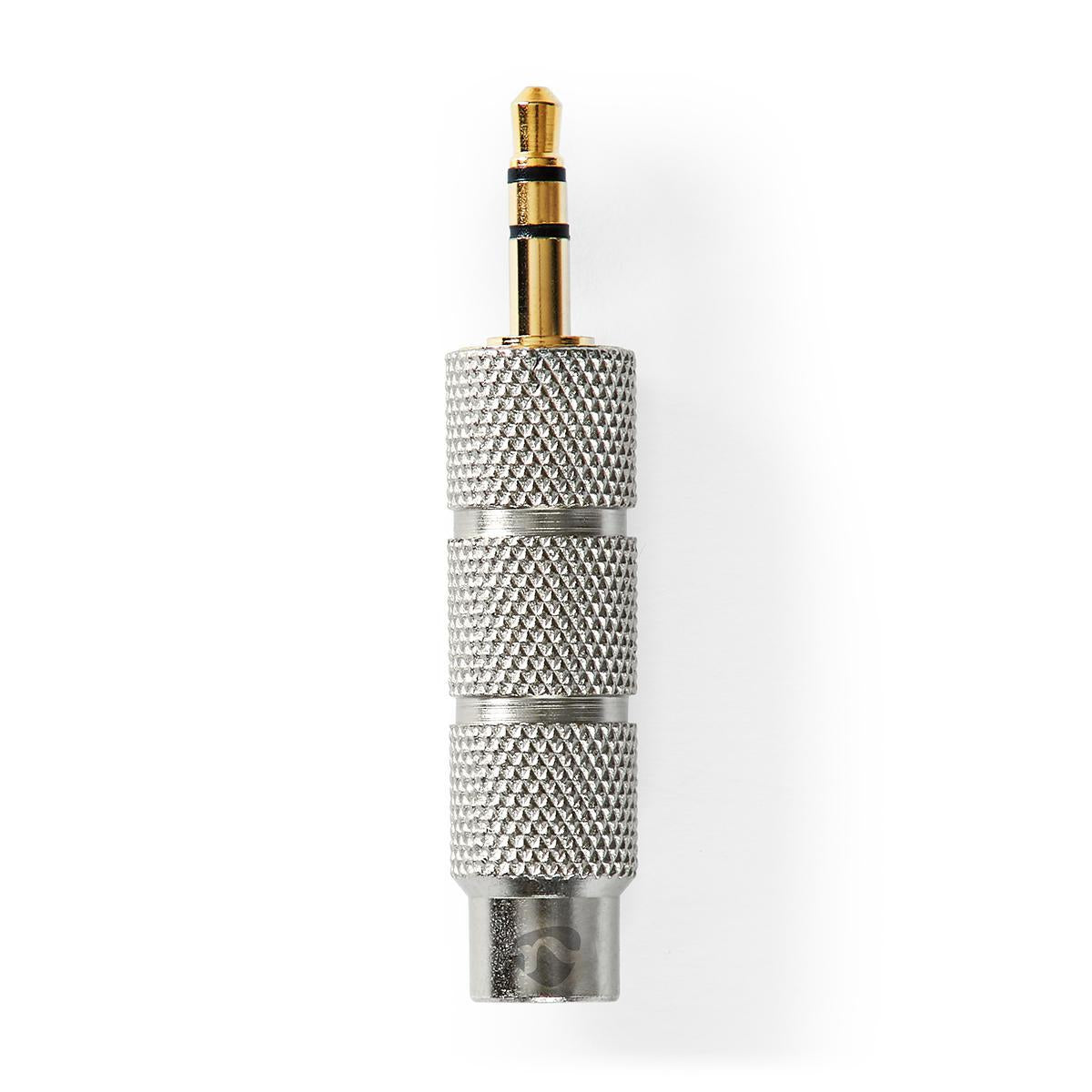 Stereo Audio Adapter | 3.5 mm Male | 6.35 mm Female | Gold Plated | Straight | Metal | Gold / Metal | 1 pc. | Carton with covered window
