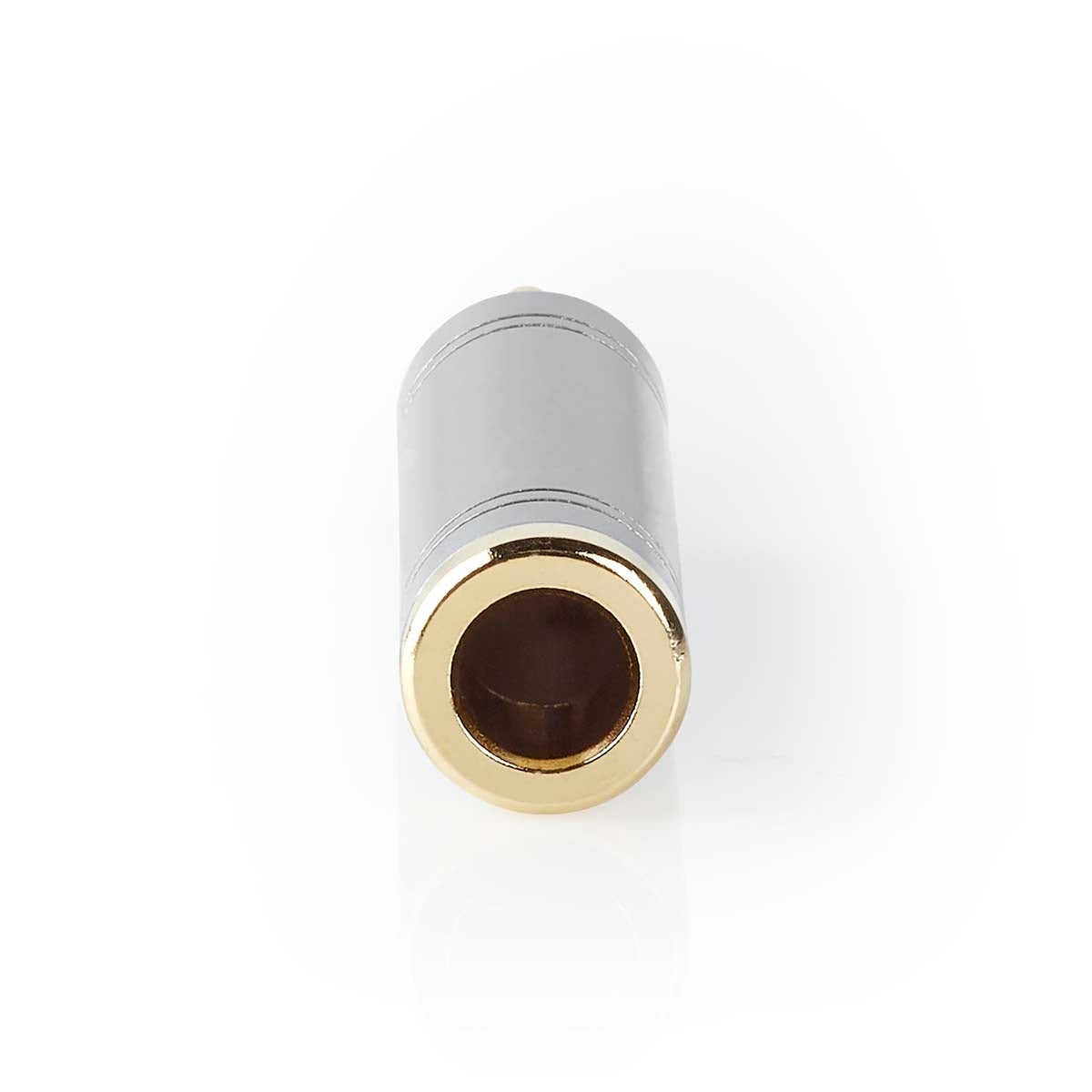 Stereo Audio Adapter | 3.5 mm Male | 6.35 mm Female | Gold Plated | Straight | Metal | Silver | 1 pc. | Box