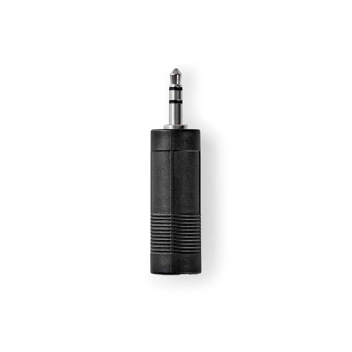 Stereo Audio Adapter | 3.5 mm Male | 6.35 mm Female | Nickel plated | Straight | ABS | Black | 1 pc. | Box