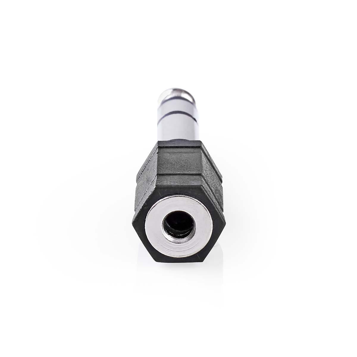 Stereo Audio Adapter | 6.35 mm Male | 3.5 mm Female | Nickel plated | Straight | ABS | Black | 1 pc. | Box