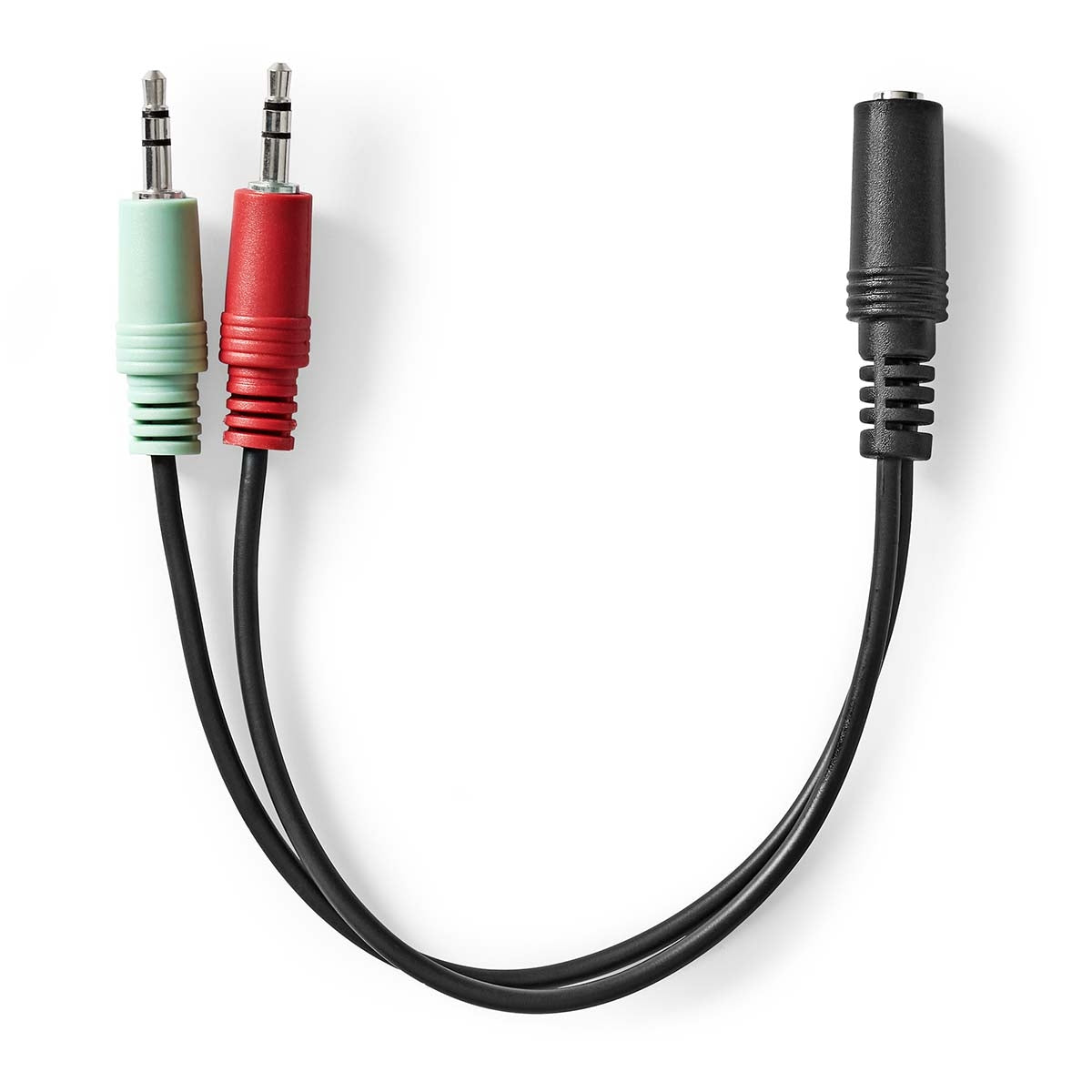 Stereo Audio Cable | 3.5 mm Female | 2x 3.5mm Male | Gold Plated | 0.12 m | Round | Box