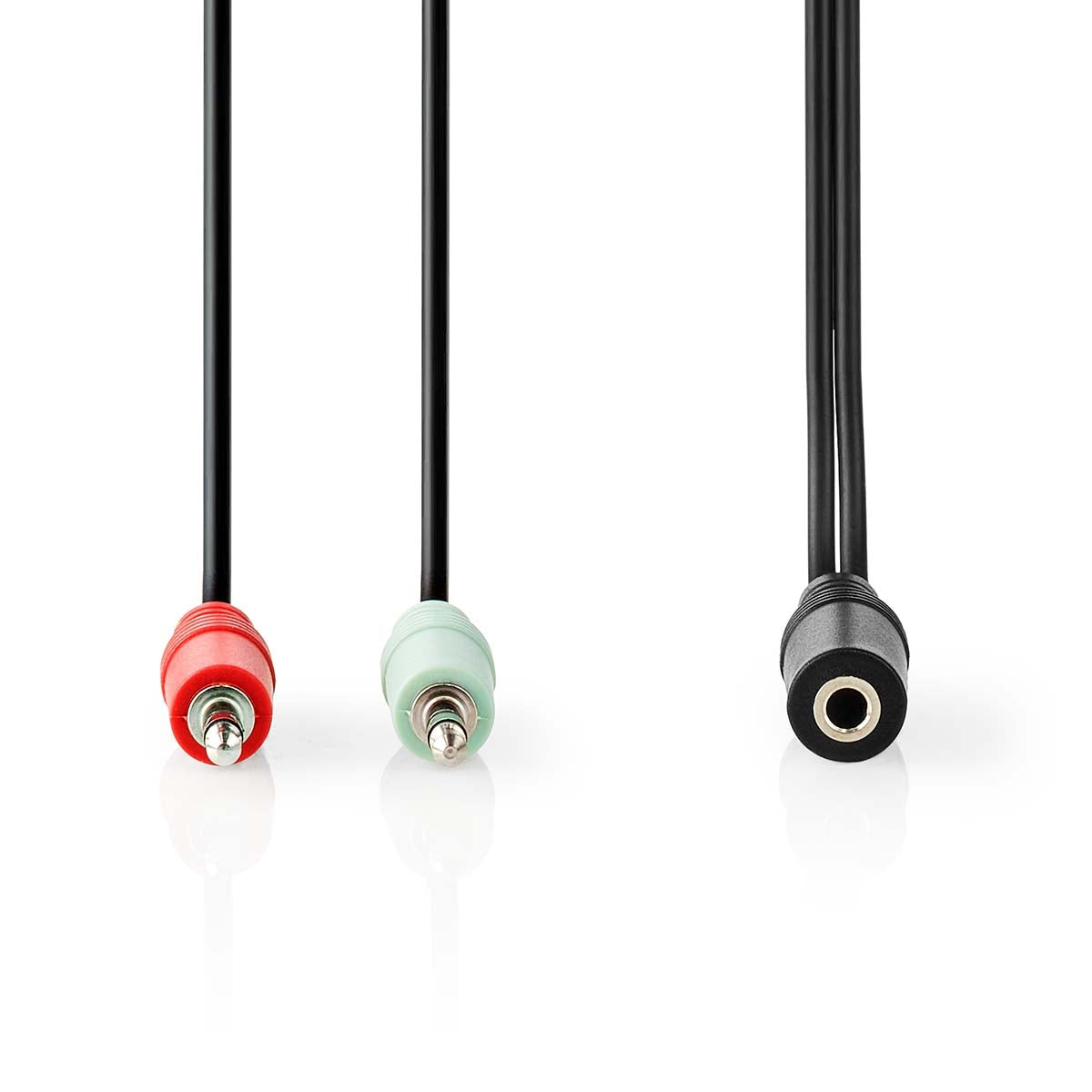 Stereo Audio Cable | 3.5 mm Female | 2x 3.5mm Male | Gold Plated | 0.12 m | Round | Box