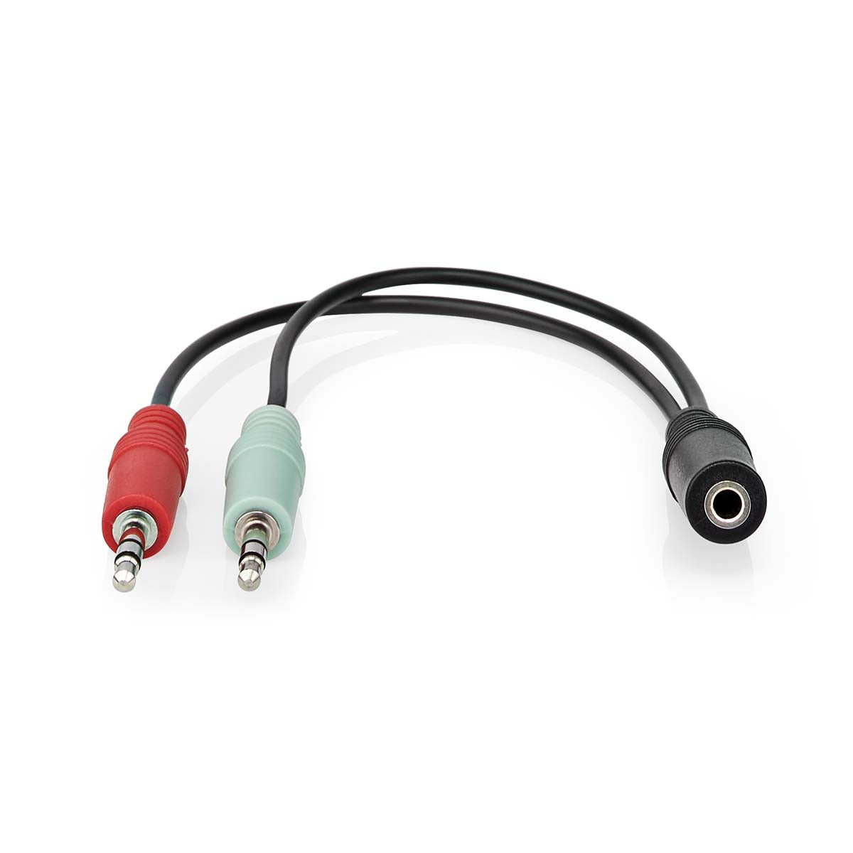 Stereo Audio Cable | 3.5 mm Female | 2x 3.5mm Male | Gold Plated | 0.12 m | Round | Box