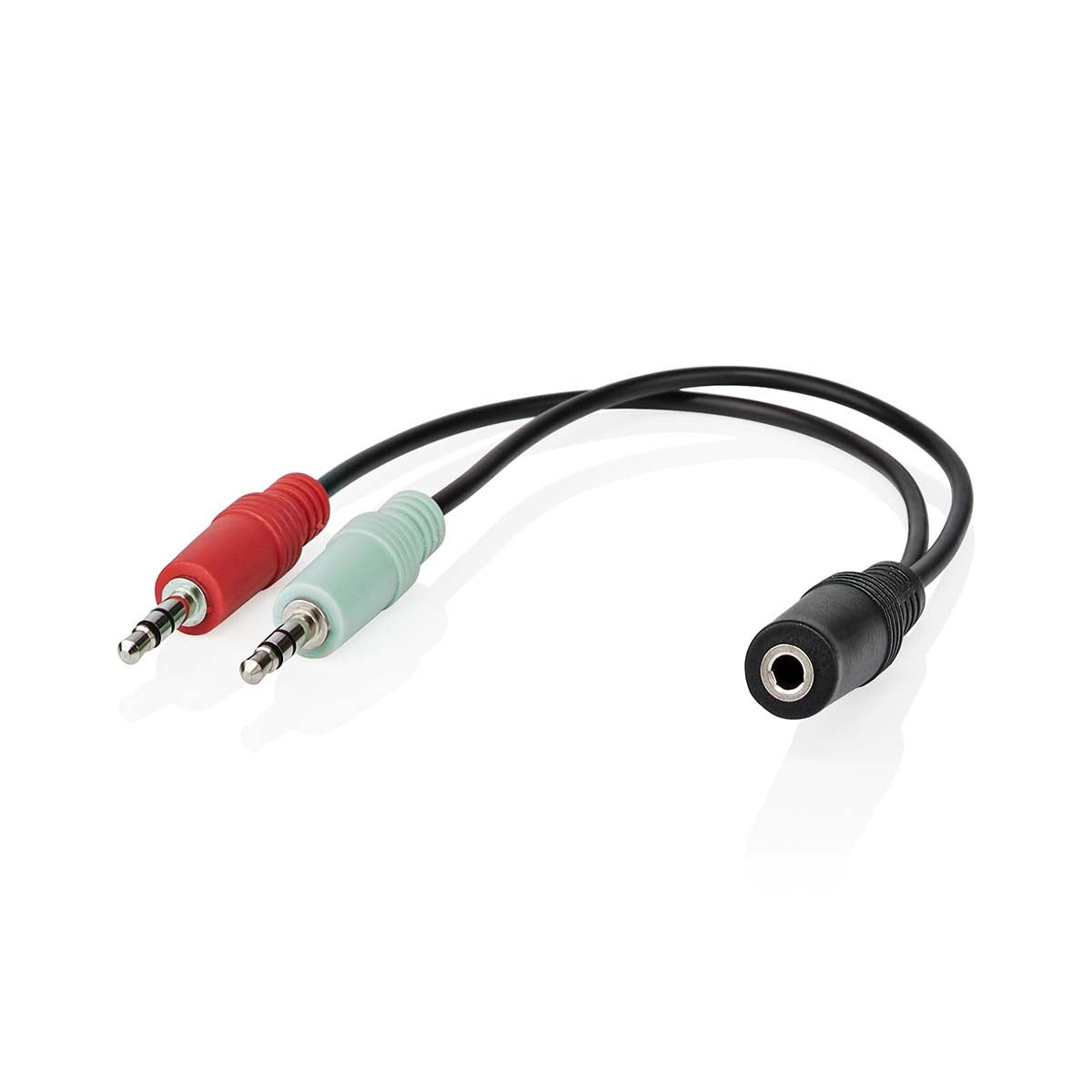 Stereo Audio Cable | 3.5 mm Female | 2x 3.5mm Male | Gold Plated | 0.12 m | Round | Box
