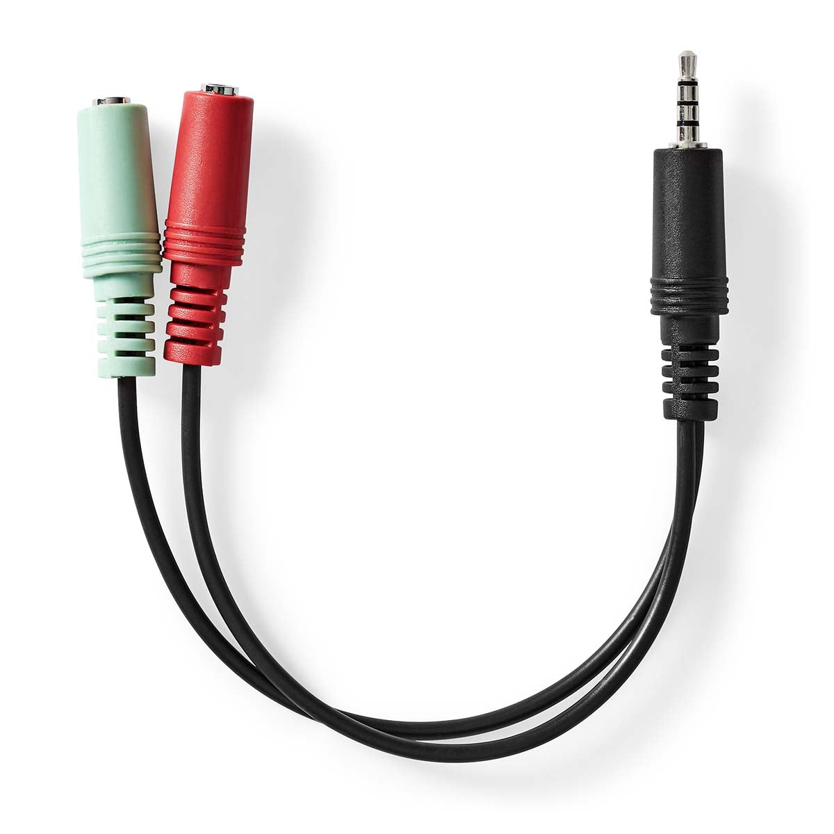 Stereo Audio Cable | 3.5 mm Male | 2x 3.5 mm, Female | Nickel Plated | 0.20 m | Round | Anthracite | Box