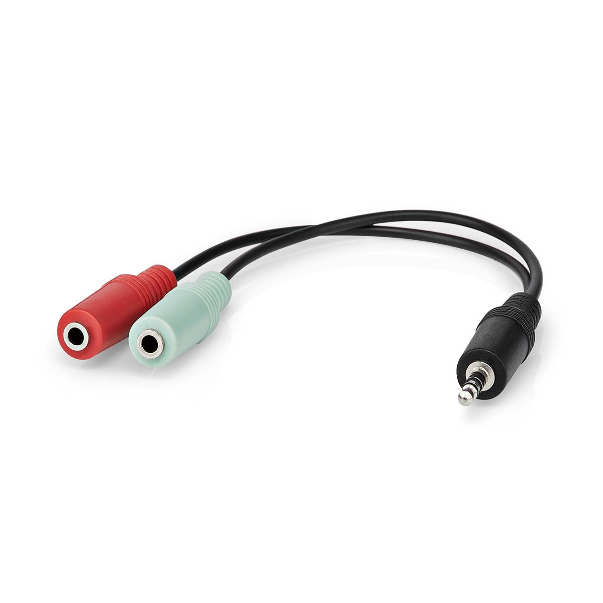 Stereo Audio Cable | 3.5 mm Male | 2x 3.5 mm, Female | Nickel Plated | 0.20 m | Round | Anthracite | Box